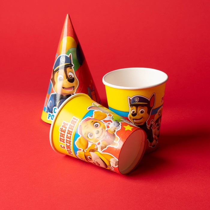 Набор бумажной посуды, на 6 персон Набор бумажной посуды, на 6 персон "С днем рождения!", Щенячий патруль