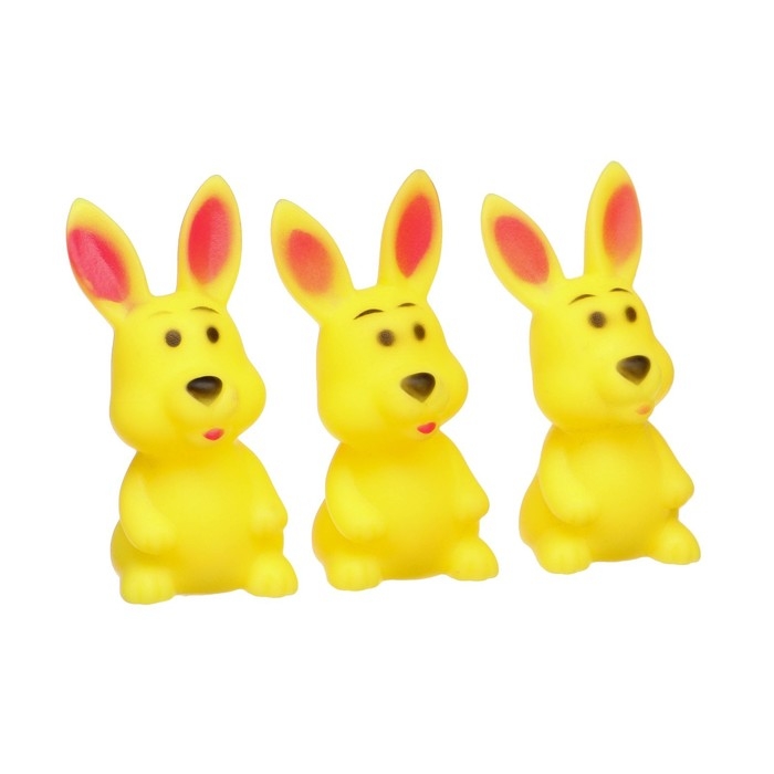 Набор резиновых игрушек для ванны «Мыльница: Зайчик», с пищалкой, 4 шт, Крошка Я Набор резиновых игрушек для ванны «Мыльница: Зайчик», с пищалкой, 4 шт, Крошка Я