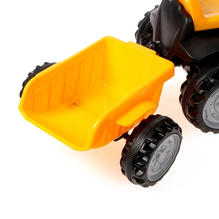 Детский электромобиль «Трактор», с прицепом, цвет жёлтый Детский электромобиль «Трактор», с прицепом, цвет жёлтый
