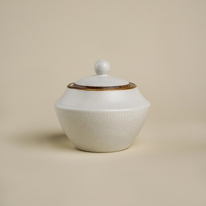 Сахарница фарфоровая SL Home «Волна в камне», 300 мл, 9,5×10,5 см, цвет белый Сахарница фарфоровая SL Home «Волна в камне», 300 мл, 9,5×10,5 см, цвет белый