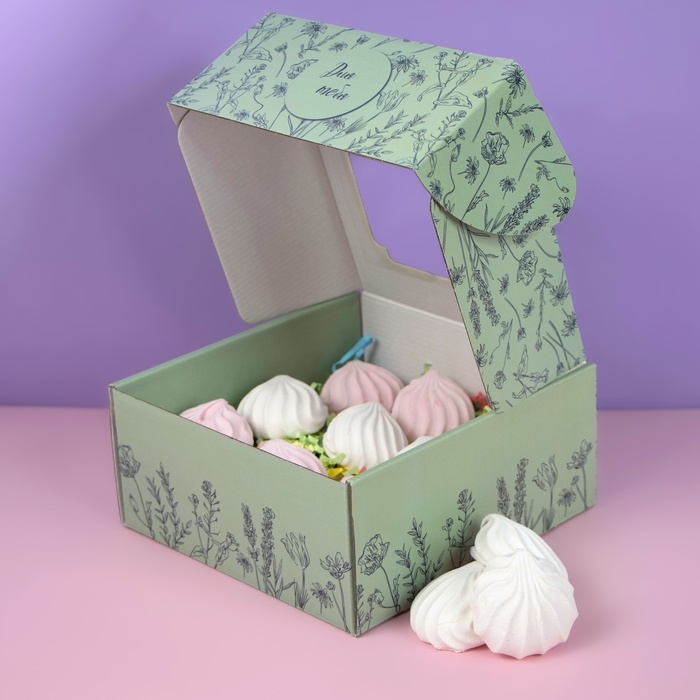 Коробка самосборная, с окном, "Для тебя" 19 х 19 х 9 см