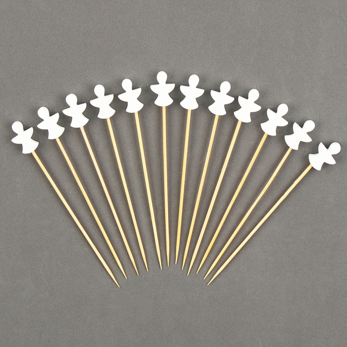 Шпажки деревянные «Ангелочек», 12 см, набор 12 шт. Шпажки деревянные «Ангелочек», 12 см, набор 12 шт.