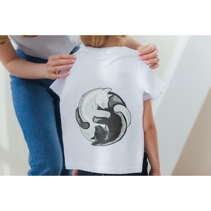 Термотрансфер «Коты Инь-Ян», 18,6 × 18 см, цена за 1 лист Термотрансфер «Коты Инь-Ян», 18,6 × 18 см, цена за 1 лист