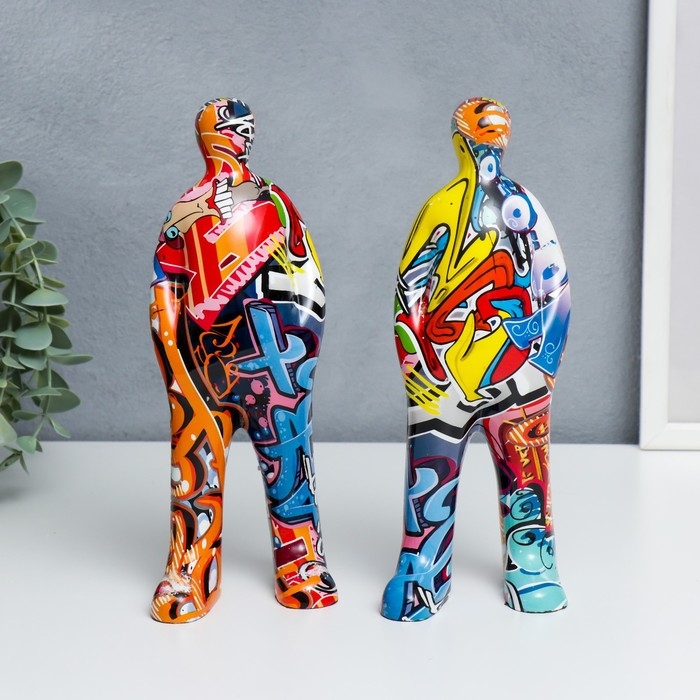 Сувенир полистоун  Сувенир полистоун "Парень, руки в карманах" граффити МИКС 22х7х8 см