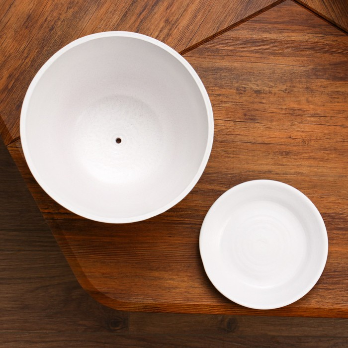 Горшок цветочный СТИЛЬ серо-голубой 3,5 л