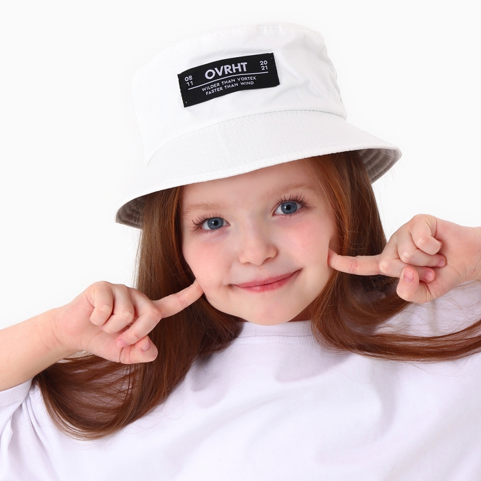 Панама детская для мальчика OVRHT, цвет белый, р-р 54 Панама детская для мальчика OVRHT, цвет белый, р-р 54