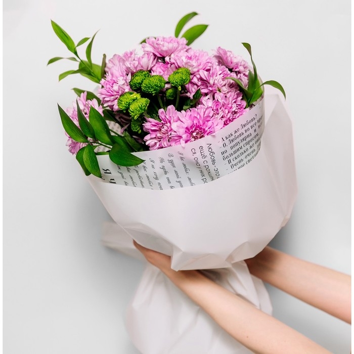 Плёнка для цветов упаковочная матовая прозрачная «Белая», 0.6 x 10 м Плёнка для цветов упаковочная матовая прозрачная «Белая», 0.6 x 10 м