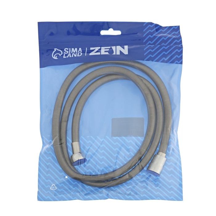 Душевой шланг ZEIN Z45PS, растягивающейся, 150-200 см, гайки металл 1/2 Душевой шланг ZEIN Z45PS, растягивающейся, 150-200 см, гайки металл 1/2", нержавеющая сталь   548239