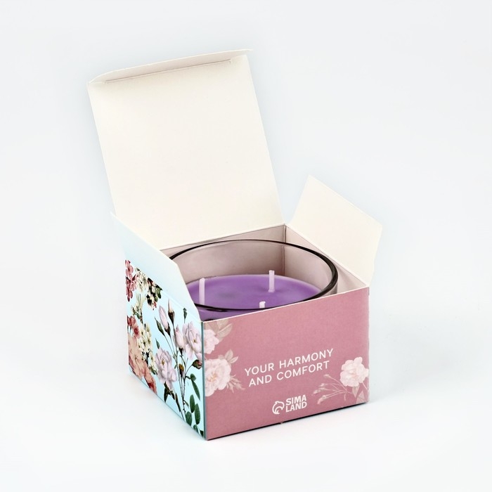 Свеча ароматическая в стекле «For home» с натуральными камнями: лаванда, 6,8 х 5 см. Свеча ароматическая в стекле «For home» с натуральными камнями: лаванда, 6,8 х 5 см.