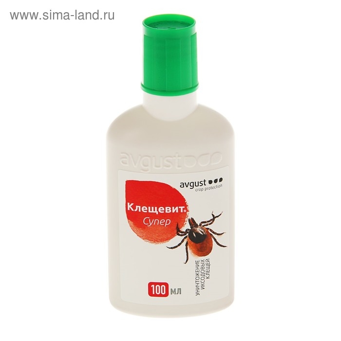 Средство от клещей на приусадебных, дачных и садовых участках Клещевит  Супер 100 мл Средство от клещей на приусадебных, дачных и садовых участках Клещевит  Супер 100 мл