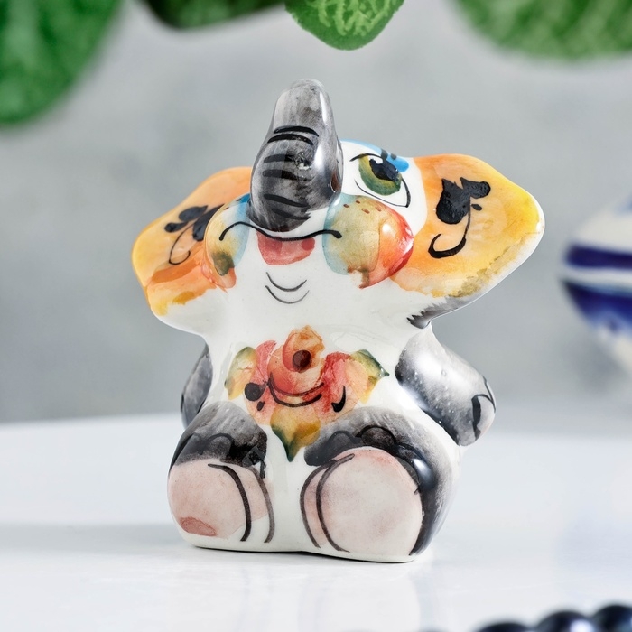 Сувенир Сувенир "Слон", гжель, цвет