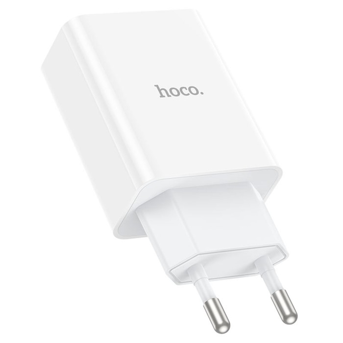 Сетевое зарядное устройство Hoco C99A, 2 Type-C, 1 USB, 20 Вт, 3 А, PD + QC, белое