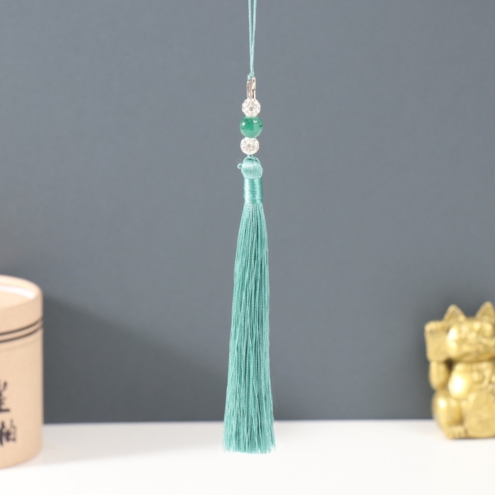 Подвеска текстиль, металл Подвеска текстиль, металл "Бабочка" морская волна 1х1,2х16,5 см