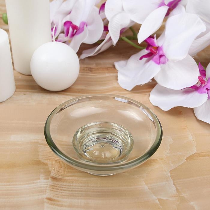 Мыльница стеклянная, 10,7×10,7×4 см, прозрачная Мыльница стеклянная, 10,7×10,7×4 см, прозрачная