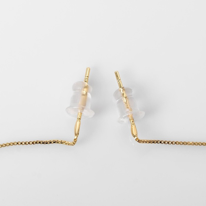 Серьги висячие со стразами «Крестик» на цепочке, цвет белый в золоте, 10,3 см Серьги висячие со стразами «Крестик» на цепочке, цвет белый в золоте, 10,3 см