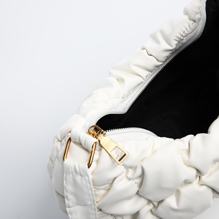 Сумка-багет на молнии, цвет белый Сумка-багет на молнии, цвет белый