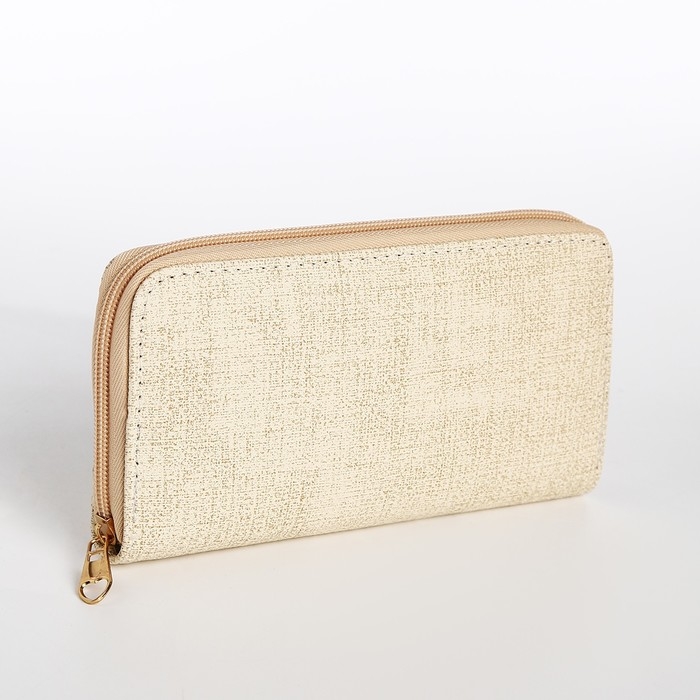 Кошелёк женский на молнии, цвет бежевый Кошелёк женский на молнии, цвет бежевый
