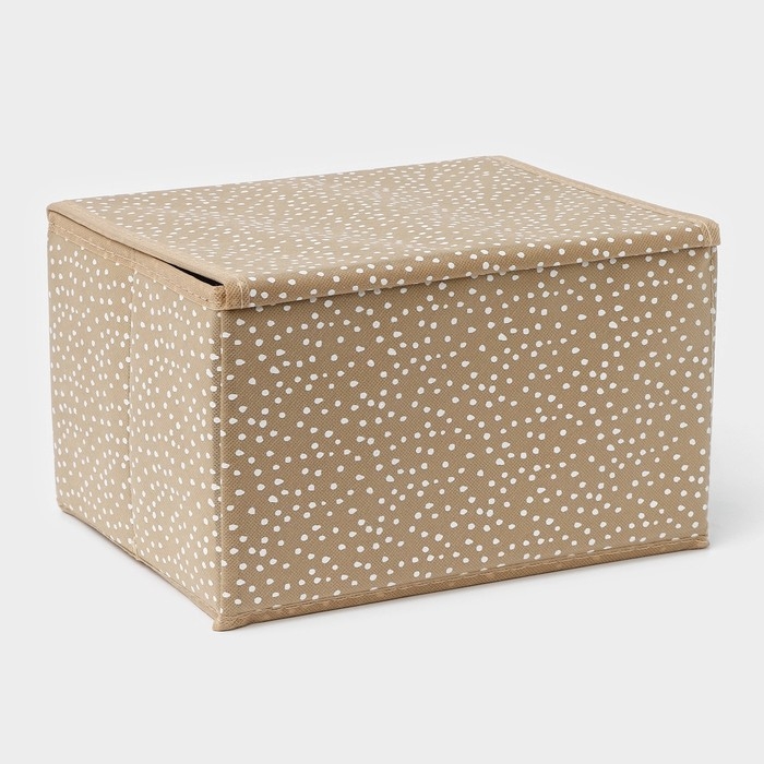 Короб для хранения Доляна Points, 26×20×16 см, цвет бежевый Короб для хранения Доляна Points, 26×20×16 см, цвет бежевый