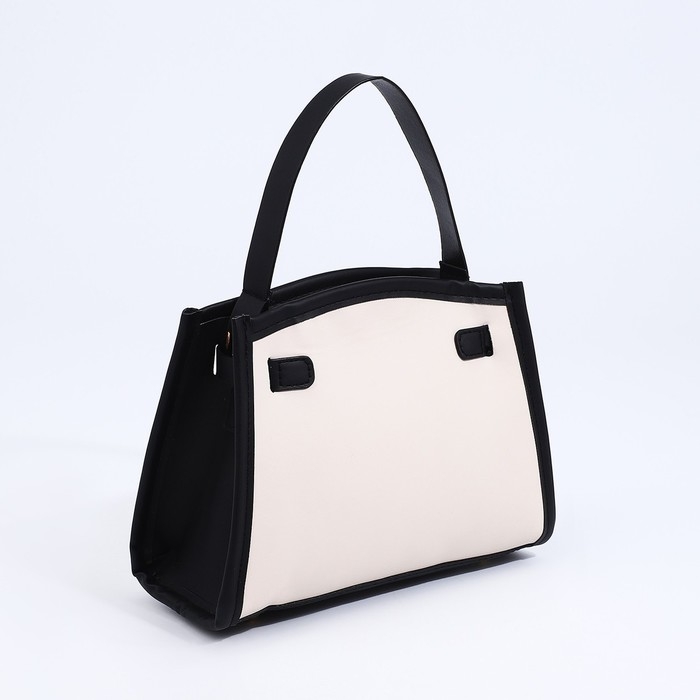 Сумка кросс-боди на молнии, цвет белый/чёрный Сумка кросс-боди на молнии, цвет белый/чёрный