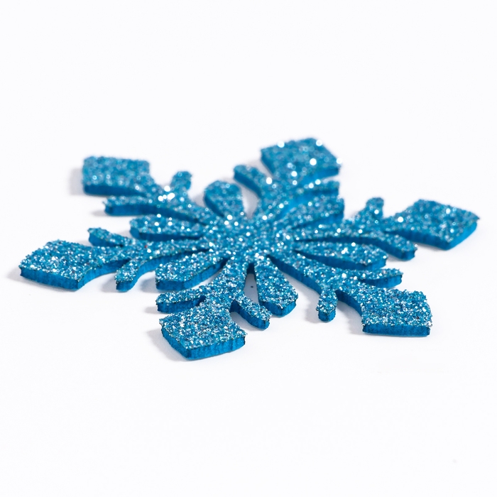 Новый год! Декор «Снежинки», набор 9 шт., цвет голубой Новый год! Декор «Снежинки», набор 9 шт., цвет голубой