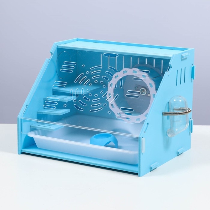 Клетка-переноска для грызунов,акриловая, голубая, 29 х 23,5 х 22 см Клетка-переноска для грызунов,акриловая, голубая, 29 х 23,5 х 22 см