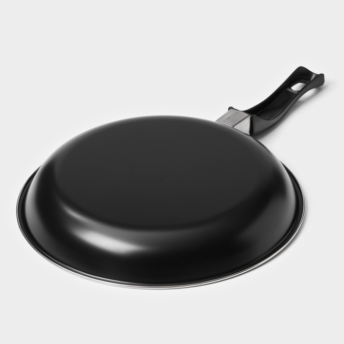 Набор сковород &laquo;Жаклин&raquo;, 3 предмета: 20/25/30&times;4 см, антипригарное покрытие, цвет чёрный