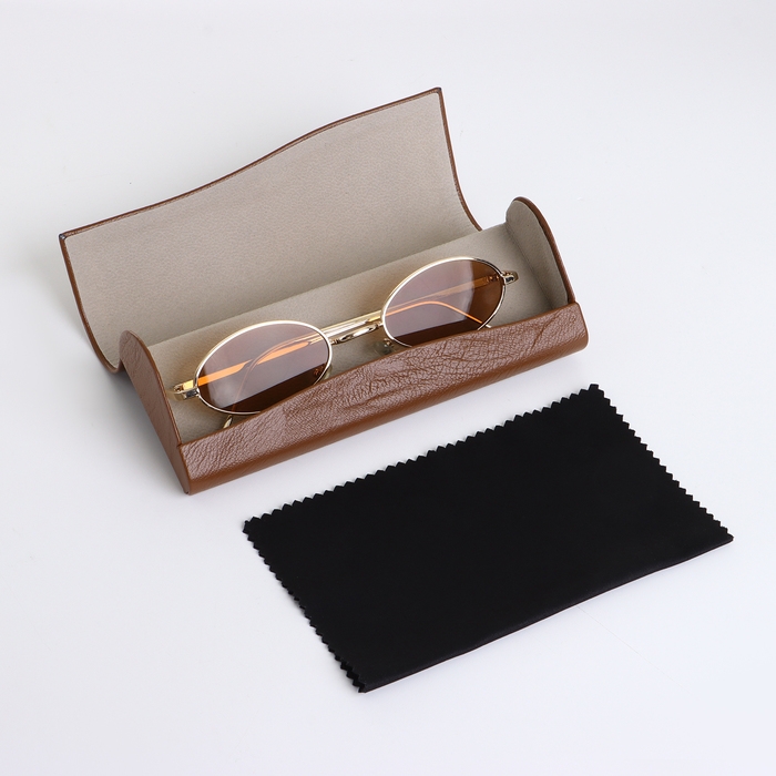 Футляр для очков на магните, длина 16 см, цвет коричневый Футляр для очков на магните, длина 16 см, цвет коричневый