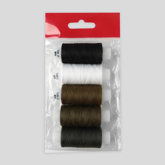 Набор ниток «Армейский», 40ЛШ, 200 м, 5 шт, цвет разноцветный Набор ниток «Армейский», 40ЛШ, 200 м, 5 шт, цвет разноцветный