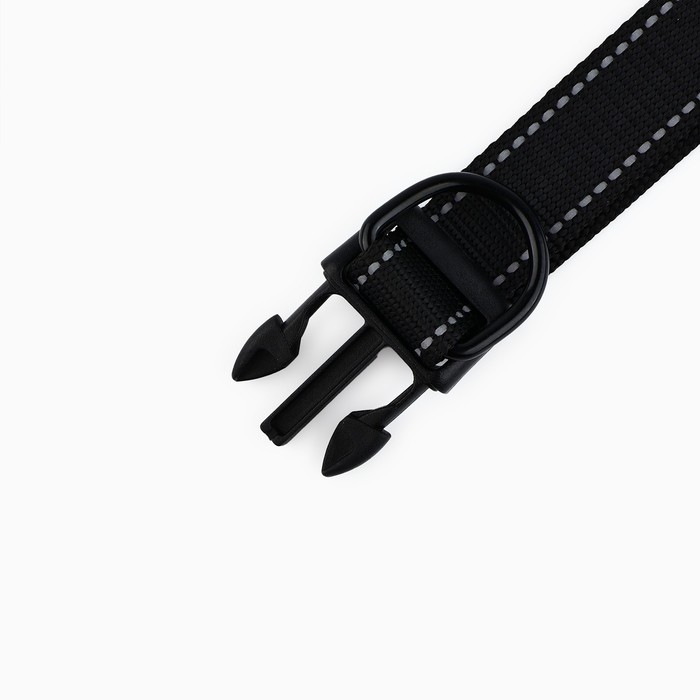 Ошейник из нейлона с фастексом 2,5 см, ОШ 31-48 см, черный Ошейник из нейлона с фастексом 2,5 см, ОШ 31-48 см, черный