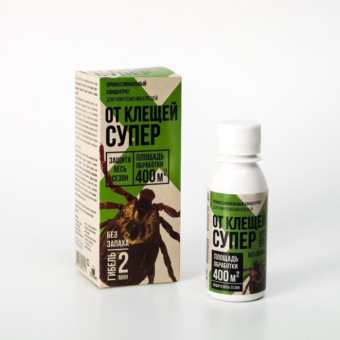 Концентрат от клещей  Концентрат от клещей "Супер",  в коробке, 80 мл