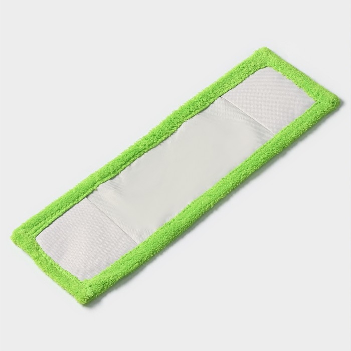 Насадка для плоской швабры Доляна, микрофибра, 42×12 см, цвет зелёный Насадка для плоской швабры Доляна, микрофибра, 42×12 см, цвет зелёный