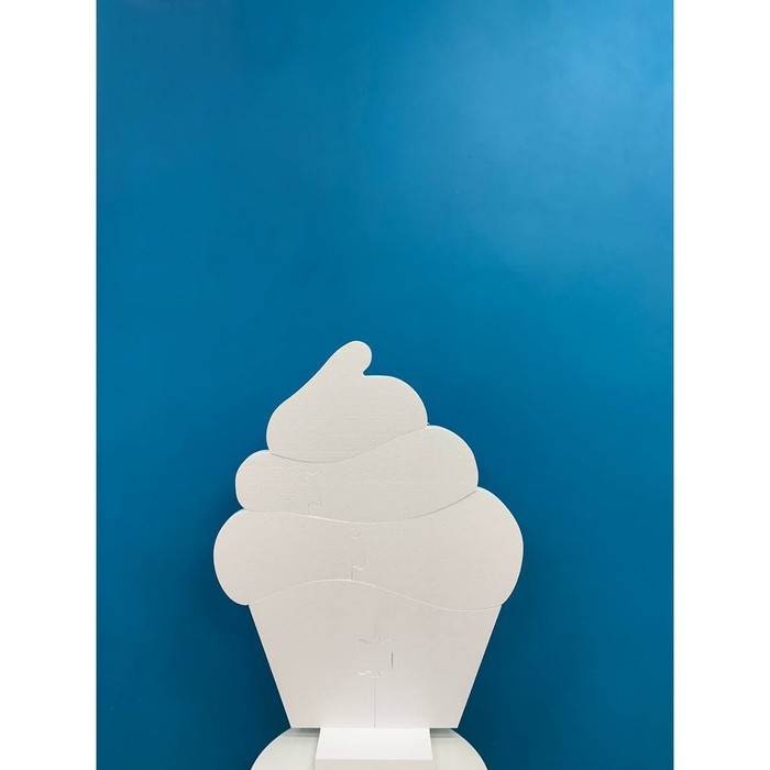 Каркас для аэромозаики фигура «Пироженка», белый, 1 шт. Каркас для аэромозаики фигура «Пироженка», белый, 1 шт.