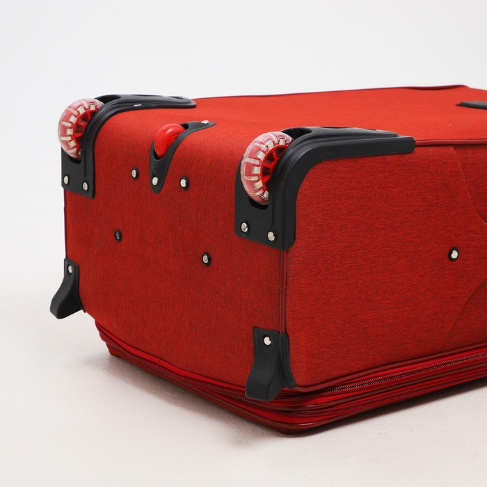 Чемодан большой 95 л (L), отдел на молнии, с расширением, кодовый замок, 3 колеса, 2 наружных кармана, цвет красный Чемодан большой 95 л (L), отдел на молнии, с расширением, кодовый замок, 3 колеса, 2 наружных кармана, цвет красный