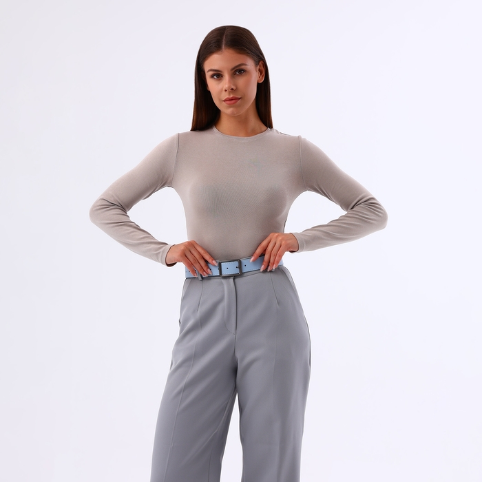 Ремень женский, ширина 3,5 см, цвет голубой