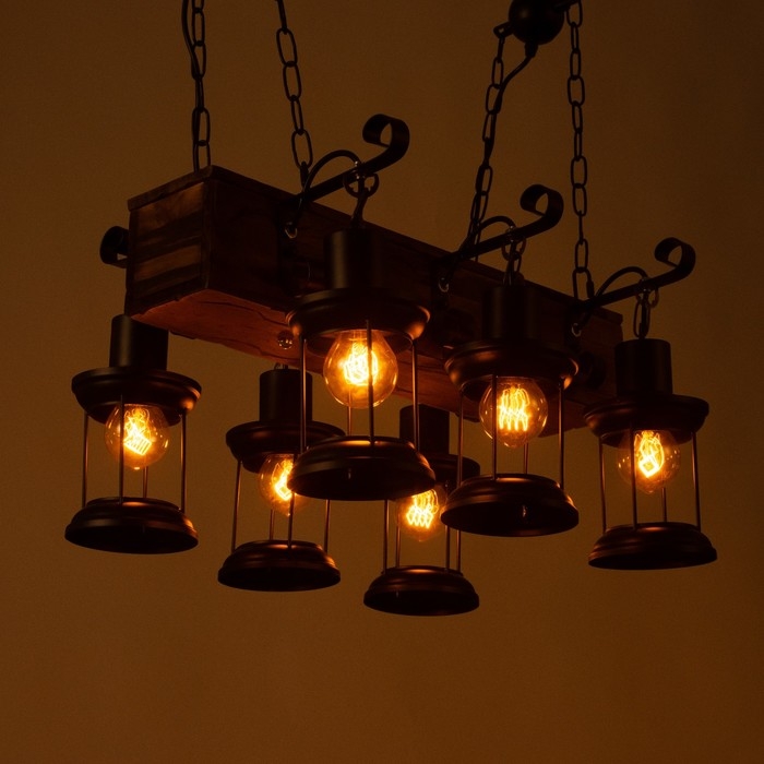 Люстра Люстра "Willow" 6хЕ27 40Вт черный 55х100 см