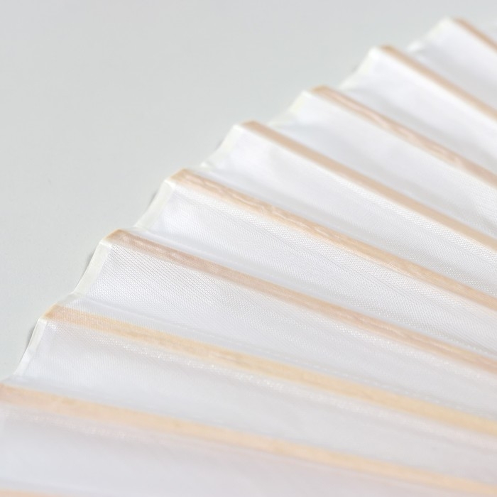 Веер бамбук, текстиль h=21 см  Веер бамбук, текстиль h=21 см "Моноцвет" в коробке, белый