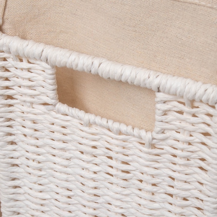 Корзина для белья LaDо́m «Классика», прямоугольная, 37×22×55 см, белая Корзина для белья LaDо́m «Классика», прямоугольная, 37×22×55 см, белая