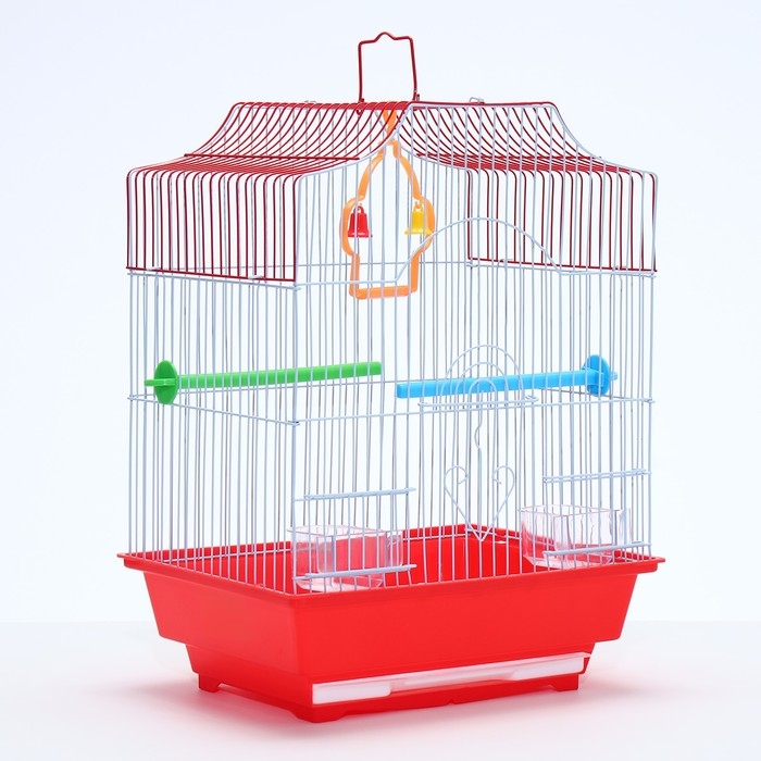 Клетка для птиц укомплектованная Bd-1/4f, 30 х 23 х 39 см, красная Клетка для птиц укомплектованная Bd-1/4f, 30 х 23 х 39 см, красная