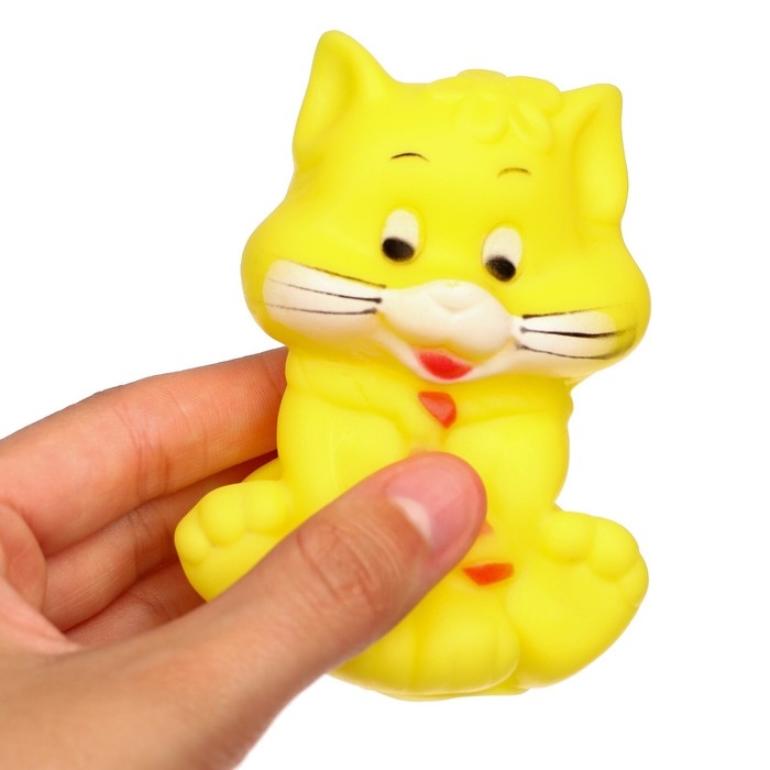Резиновая игрушка для ванны «Котик», с пищалкой, 1 шт, цвет МИКС, Крошка Я Резиновая игрушка для ванны «Котик», с пищалкой, 1 шт, цвет МИКС, Крошка Я
