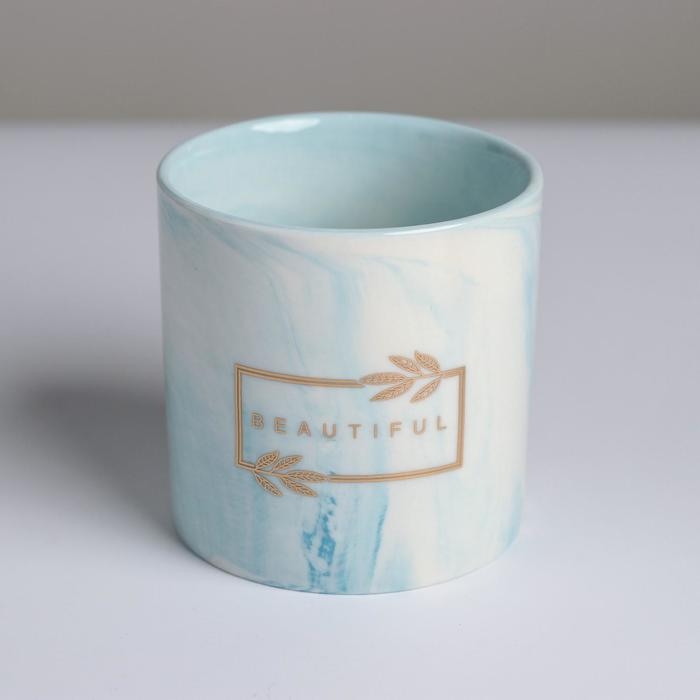 Горшок для цветов с тиснением, «Красота», 10 х 10 см Горшок для цветов с тиснением, «Красота», 10 х 10 см