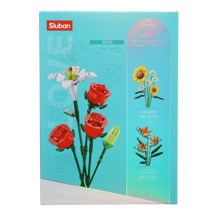 Конструктор «Цветы. Букет роз», 267 деталей Конструктор «Цветы. Букет роз», 267 деталей