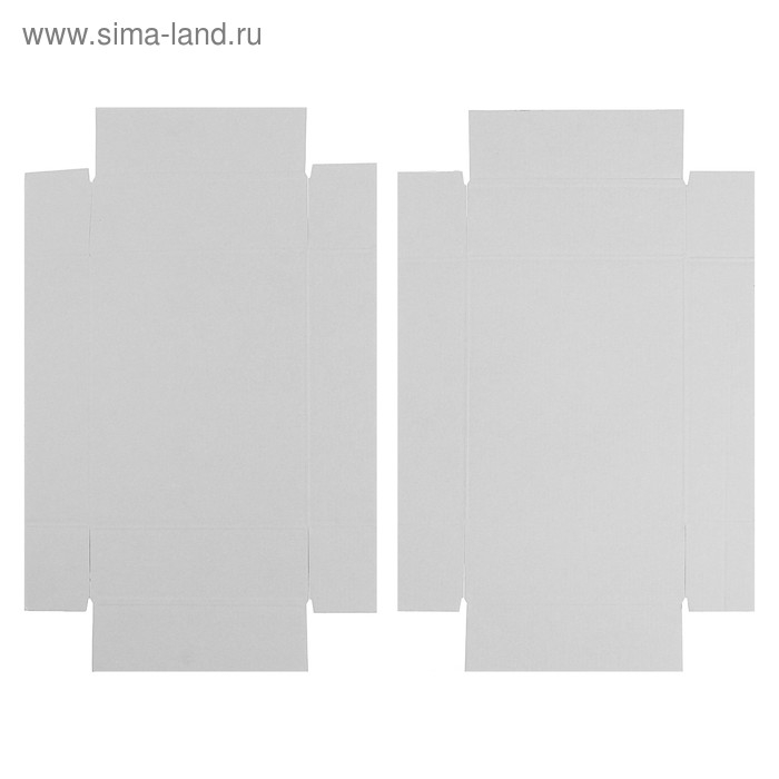 Коробка сборная без печати крышка-дно белая без окна 18 х 15 х 5 см Коробка сборная без печати крышка-дно белая без окна 18 х 15 х 5 см