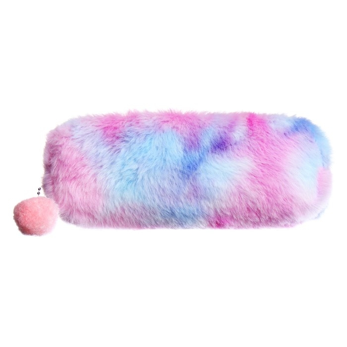 Пенал школьный меховой на молнии Calligrata Пенал школьный меховой на молнии Calligrata "Бамбошка", микс