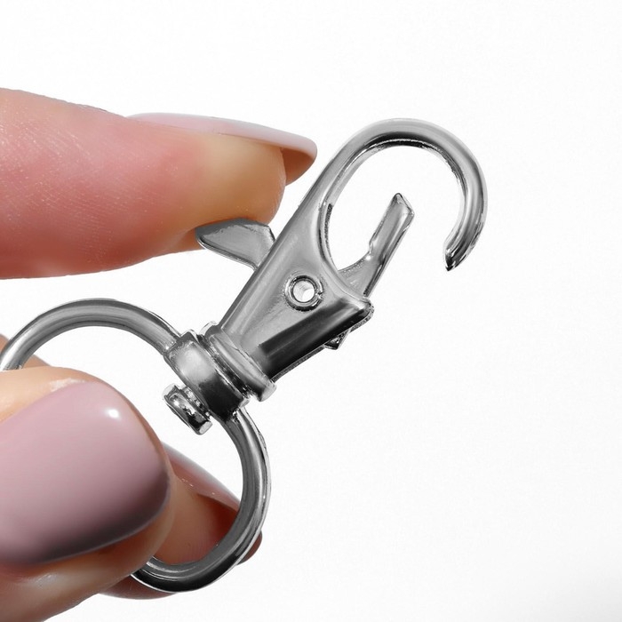 Карабин металлический, 42 × 25 мм / 20 × 3 мм, 10 шт, цвет серебряный Карабин металлический, 42 × 25 мм / 20 × 3 мм, 10 шт, цвет серебряный