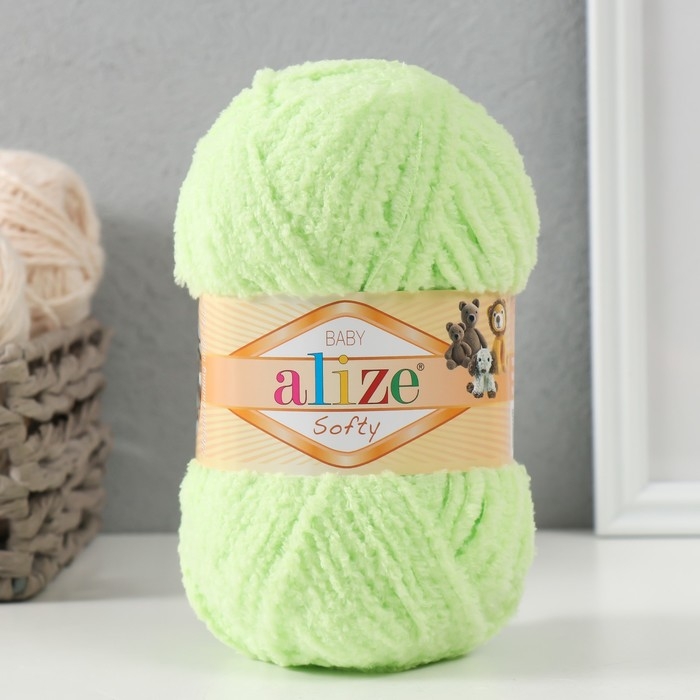 Пряжа Пряжа "Softy" 100% микрополиэстер 115м/50гр (41 ментол)