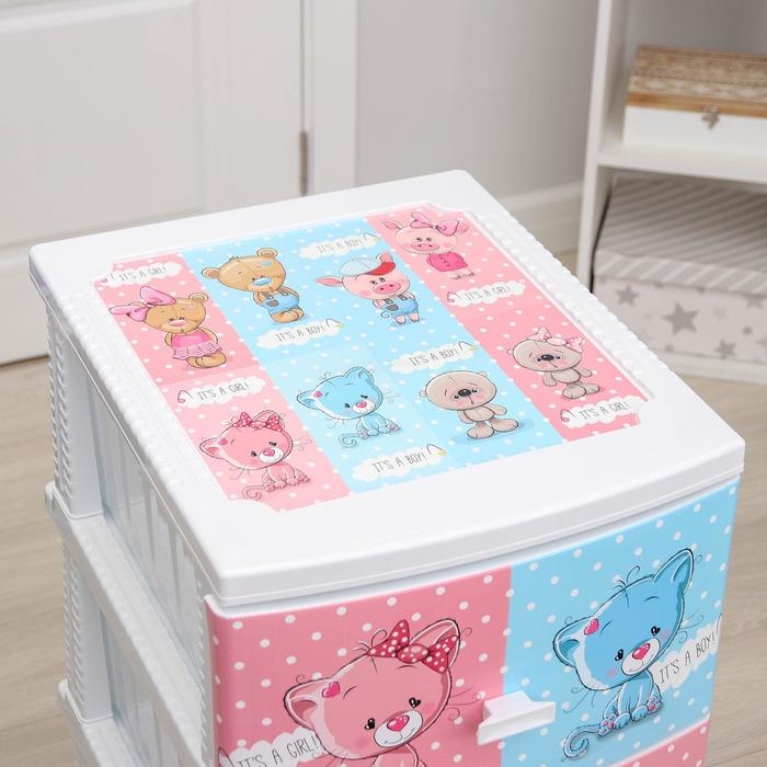 Комод 4-х секционный «Друзья», цвет белый Комод 4-х секционный «Друзья», цвет белый