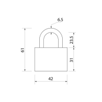 Замок навесной, тип 5, 6х50 мм