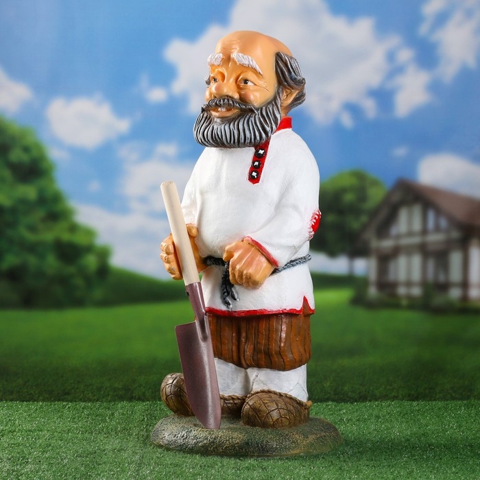 Садовая фигура  Садовая фигура "Дед с лопатой" 61х28х26см