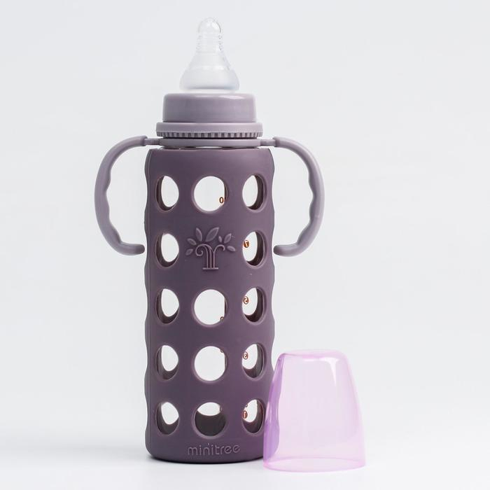 Бутылочка в силиконовом чехле, стекло, классическое горло, +6мес., 240мл., цвет МИКС для девочки Бутылочка в силиконовом чехле, стекло, классическое горло, +6мес., 240мл., цвет МИКС для девочки