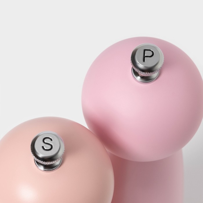 Набор мельниц для специй  Набор мельниц для специй "Облако" 2 шт. 27 см, цвет розовый